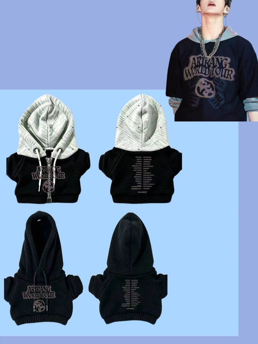 funinlaa's tweet photo. 🇮🇩 INA GO
✨ Jungkook Jacket Collection for 10cm Doll (Clothes Only) ✨ 

🏷𝐇𝐚𝐫𝐠𝐚: ❌️ belum termasuk ongkir lokal seller ke WH China
💕 Butterfly Set (Black/Navy) : IDR 172.000/ea
💕 Arirang Tour Hoodie (Grey/Black Hoodie) : IDR 147.000/ea

📆 Close PO : 09 Agst 2026 - 10.00 WIB

‼️𝑵𝑶𝑻𝑬𝑺:
❌️ Belum termasuk ongkir lokal seller ke WH China
❌️ Shipping+Tax
❌️ Ongkir ke alamat kamu
✅️ Pelunasan req Shopee (+biaya adm 35%) + Biaya Proses Pesanan 1.250
