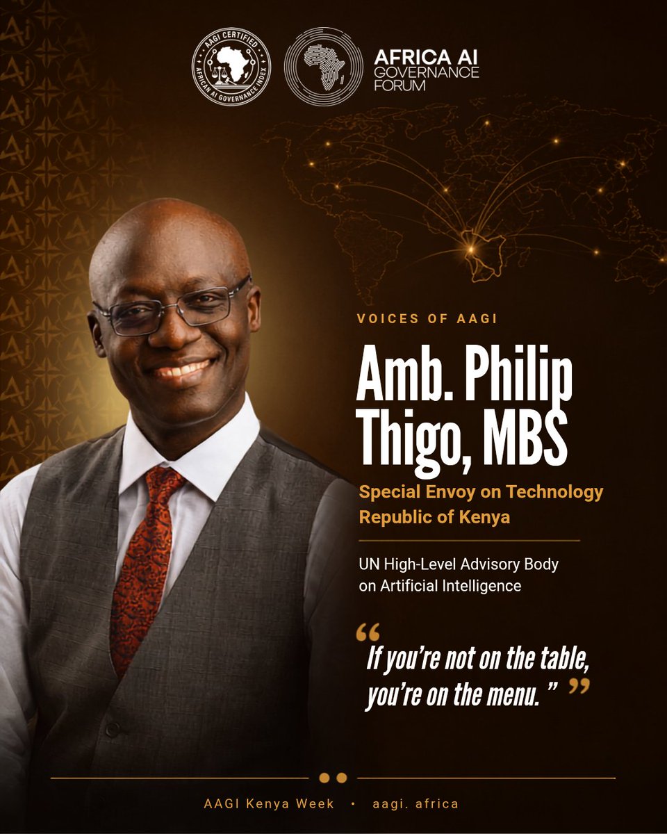 AAGIndex's tweet photo. "If you're not on the table, you're on the menu.
And I do not want to be somebody's food."

Amb. Philip Thigo, Kenya's Special Envoy on Technology

But this line matters most:

"Our data is not text. It's oral, it's visual, it's creative"

Africa's governance cannot be imported https://t.co/CV1T6LPwzJ