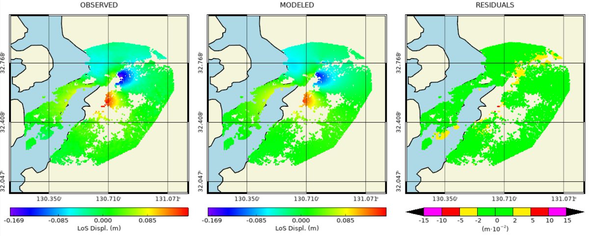SimoneAtzori73's tweet photo. Preliminary fault model for the M 6.7* #Japan #earthquake, based on Sentinel-1 (Copernicus) #InSAR data. Visit the #INGV Finite Source portal for details: https://t.co/3E5sgXY8KA
* magnitude from InSAR model https://t.co/dtgkvc39MP