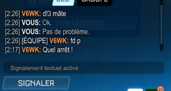 CanaardRL's tweet photo. Voilà le niveau de certains joueurs de la communauté FR.
Se prendre un "va te suicider" et des insultes sur ma mère juste après une game, c'est censé être normal ?
Les screens parlent d'eux-mêmes.
@v6wkrl ok bg. https://t.co/TaEotDmTFn