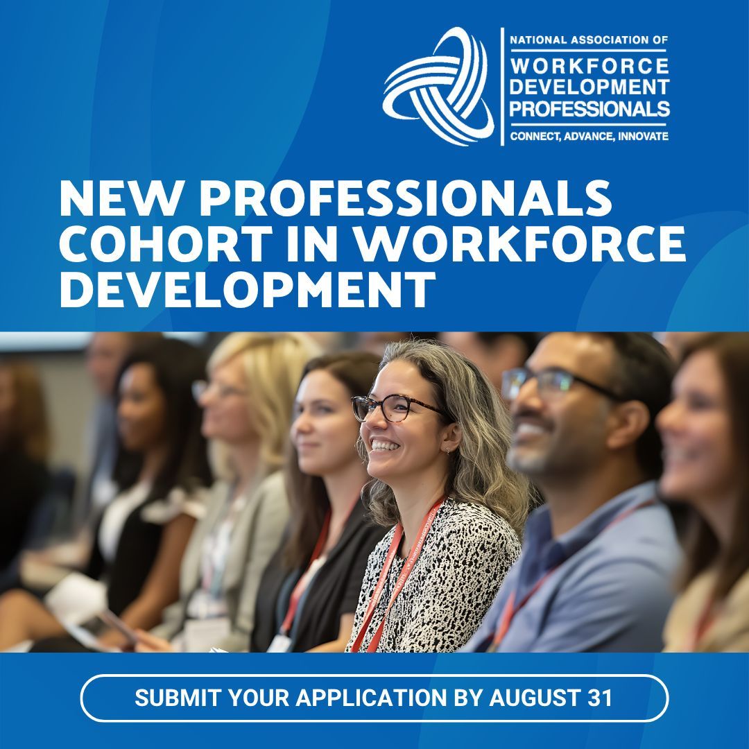 NAWDP's tweet photo. Applications for the 2027 NAWDP New Professionals Cohort open August 1st. 

If you've been thinking about it, this is your sign to stop thinking and start applying.
Space is limited. 

Get the details: https://t.co/Kd8ros9SvK 

#NAWDP #WorkforceDevelopment #NewProfessionals https://t.co/DdNhKuntpy