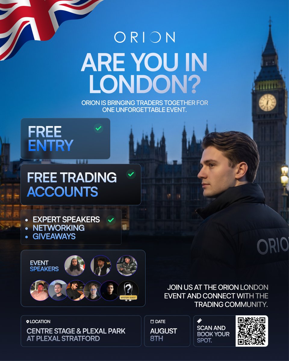 Orionfundedcom's tweet photo. If you're in London on August 8th, you need to be here.

Orion London Event 🏴󠁧󠁢󠁥󠁮󠁧󠁿

Free entry. Free trading accounts. Expert speakers.

📍 Centre Stage &amp; Plexal Park, Plexal Stratford
📅 August 8th

Register now 👇 https://t.co/xIhn1L8SiZ