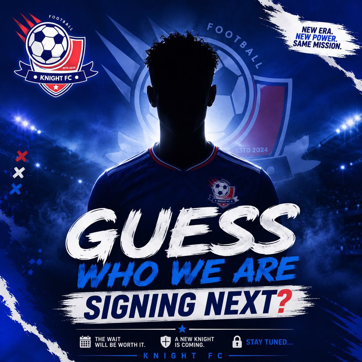 KnightFc001's tweet photo. The countdown has begun… ⏳
A new Knight is ready to wear the badge.
💙❤️ Can you guess our next signing?
Drop your predictions and tag a friend! 👀⚽ https://t.co/V6v59fL0Eo