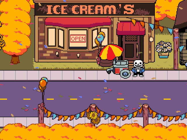 TheGuyestLame's tweet photo. I just realized there's a stand for each of the 3 skelebros here, but sans runs them all by himself instead https://t.co/qqUZoMi7am