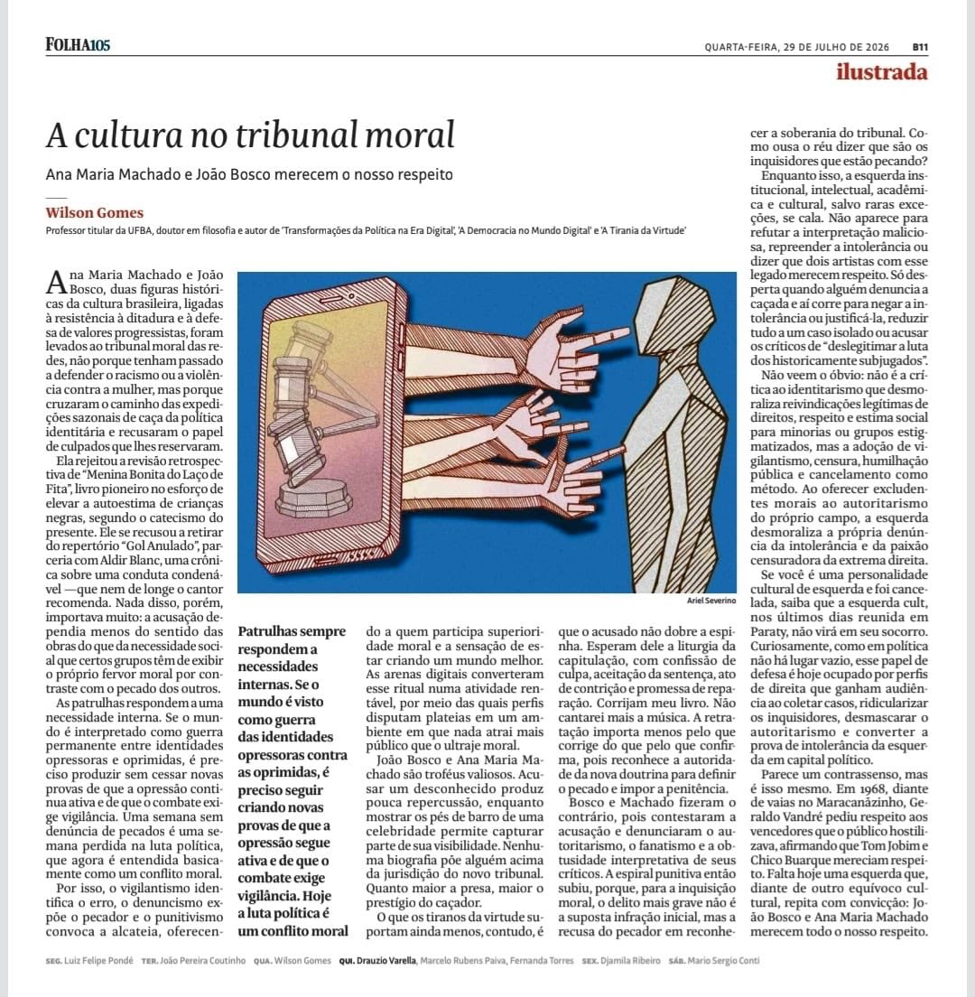 dorritharazim's tweet photo. Para ler, reler e pensar👏@willgomes na @folha. https://t.co/iOJDNC5BBE
