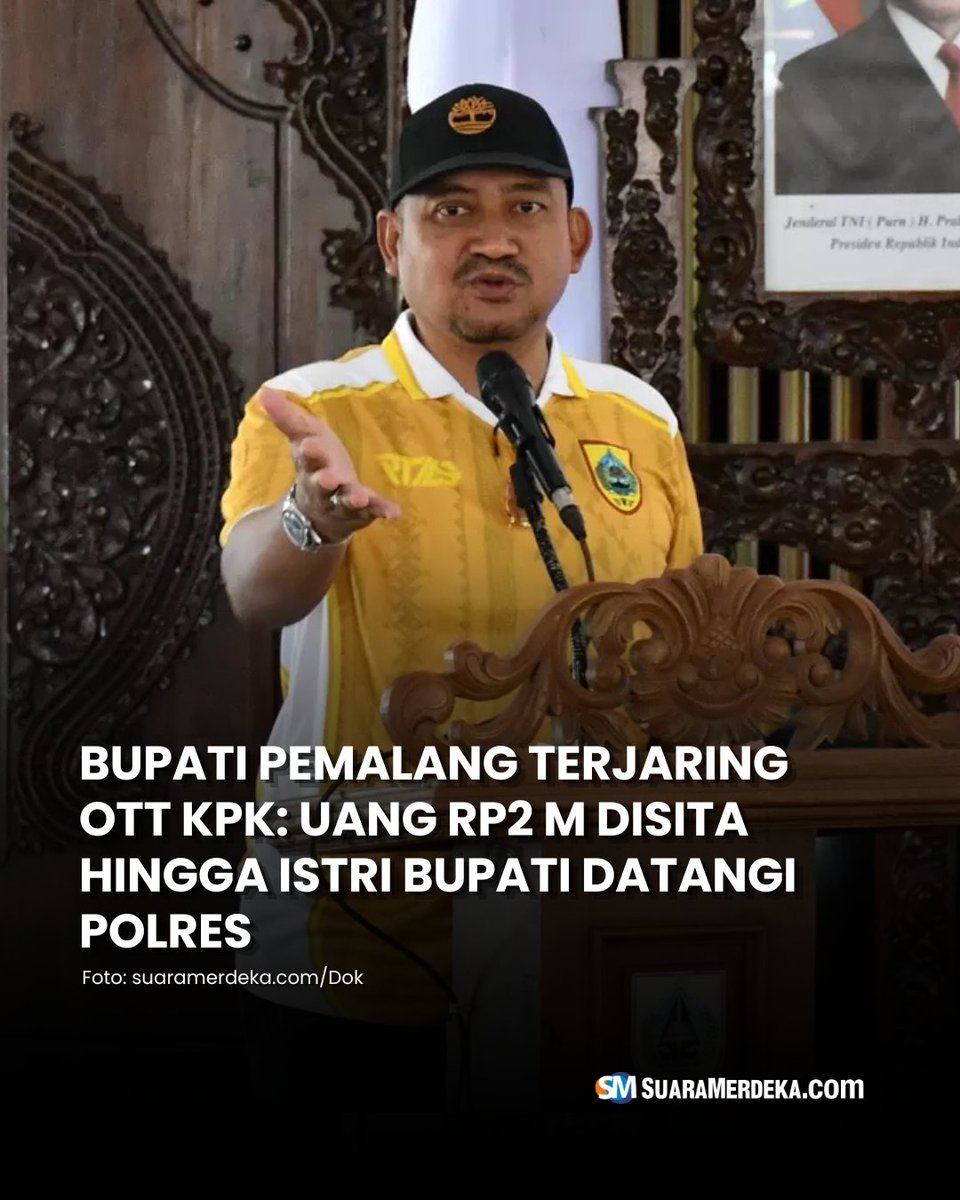 suaramerdeka's tweet photo. Pemerintah Provinsi Jawa Tengah memastikan pelayanan publik di Kabupaten Pemalang tetap menjadi prioritas setelah Bupati Anom Widiyantoro terjaring operasi tangkap tangan (OTT) Komisi Pemberantasan Korupsi (KPK).
#suaramerdeka #bupatipemalang #ottkpk #disita #polres https://t.co/B0416cmMNb