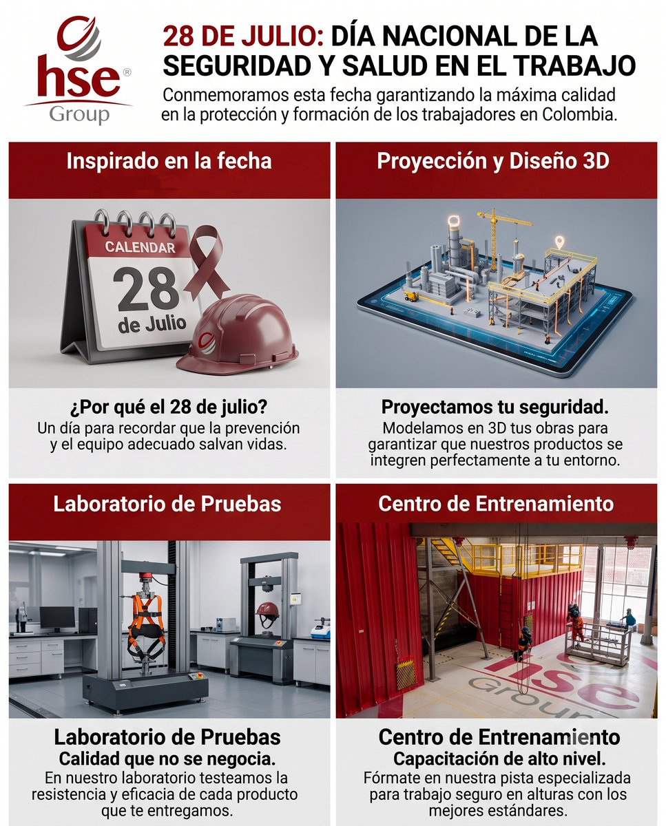 hsegroupsas's tweet photo. Ayer fue el Día de la Seguridad y Salud en el Trabajo 🇨🇴. En hse Group la prevención es 24/7. Protegemos vidas con:

✅ Diseño 3D 
✅ Laboratorio de pruebas 
✅ Centro de entrenamiento
La calidad salva vidas. 👷‍♂️ #SST #SeguridadLaboral https://t.co/fUm61dmx7T