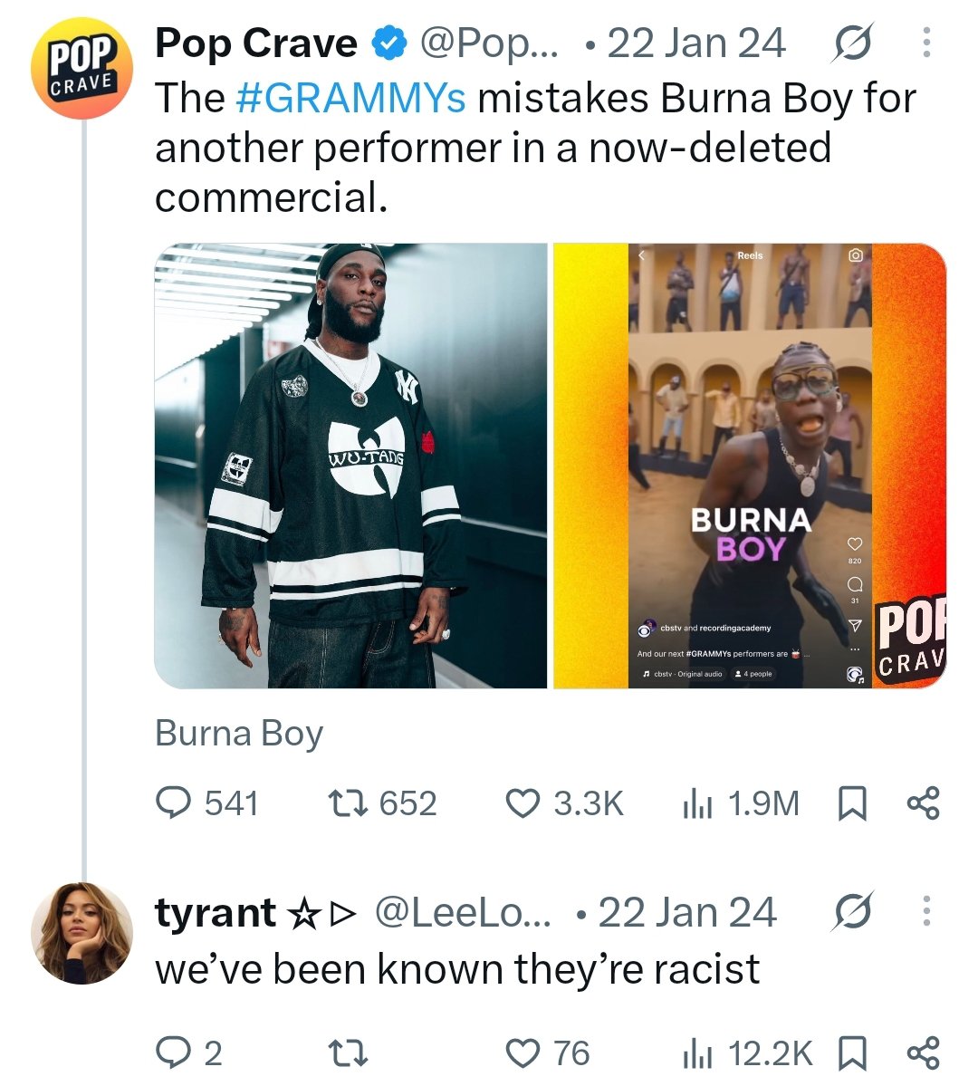 haveuheardabyss's tweet photo. suddenly, grammys are not racist anymore, i see... https://t.co/kw8k9QFB5f