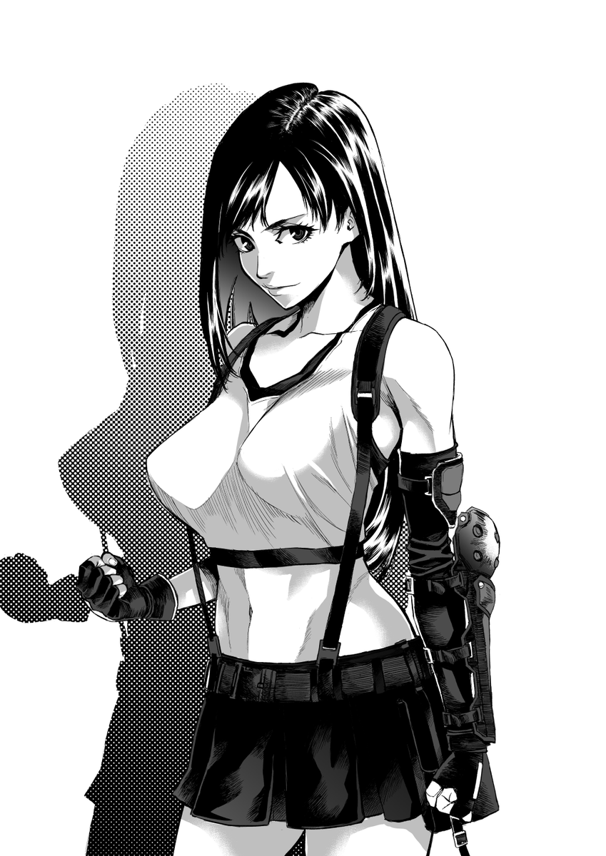 eiji_karasuyama's tweet photo. 今はグラブルリリンクに集中してるが、落ち着いたらFF7リメイクもやってみたい。

＃落書き　＃FF7R 　＃ティファ https://t.co/LNJXtVxnCK
