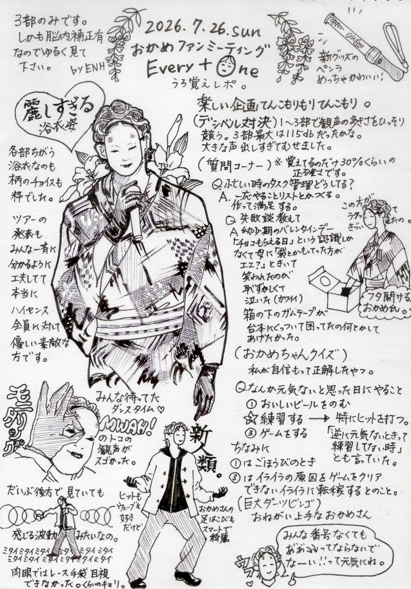 mi02ari11enh's tweet photo. 浴衣の模様どう描いて良いかとか、ダンスはどの演目か分かる瞬間とか悩んでたら丸2日位かかってしまった。
描いた後でここは黒手袋じゃなかったとかいろいろありますすみません。
#おかめエブリワン
#おかめさんFA https://t.co/DEZVQO2rBb