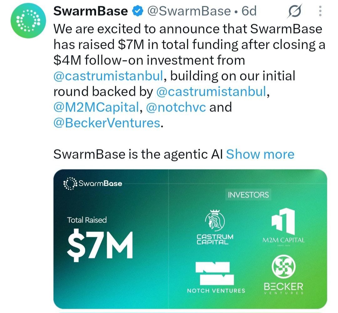 faminoncrypto's tweet photo. 🎁SwarmBase Airdrops
💰Reward : CONFIRMED
🎉For All User
▶️Event Link :- https://t.co/4ydS17rbrp
- Connect Wallet > Click "Register now"
- Mint your Pioneer Badge
- Complete Daily Check-in (Fee opBNB)
- Done!💚 https://t.co/Gt1CC1VHXJ