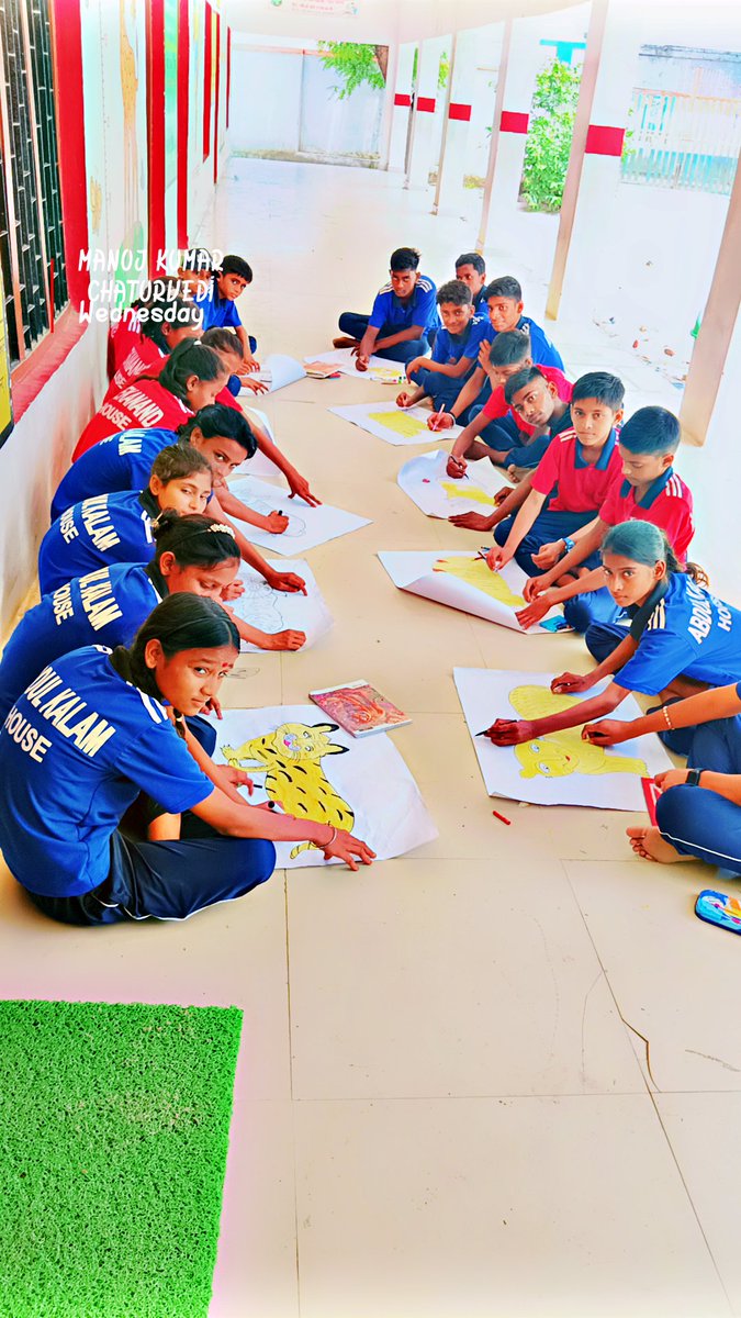manoj945052's tweet photo. Painting competition held in upper primary School Belwanohar paraspur Gonda on the occassion of international tiger day https://t.co/ce0C08fKxT