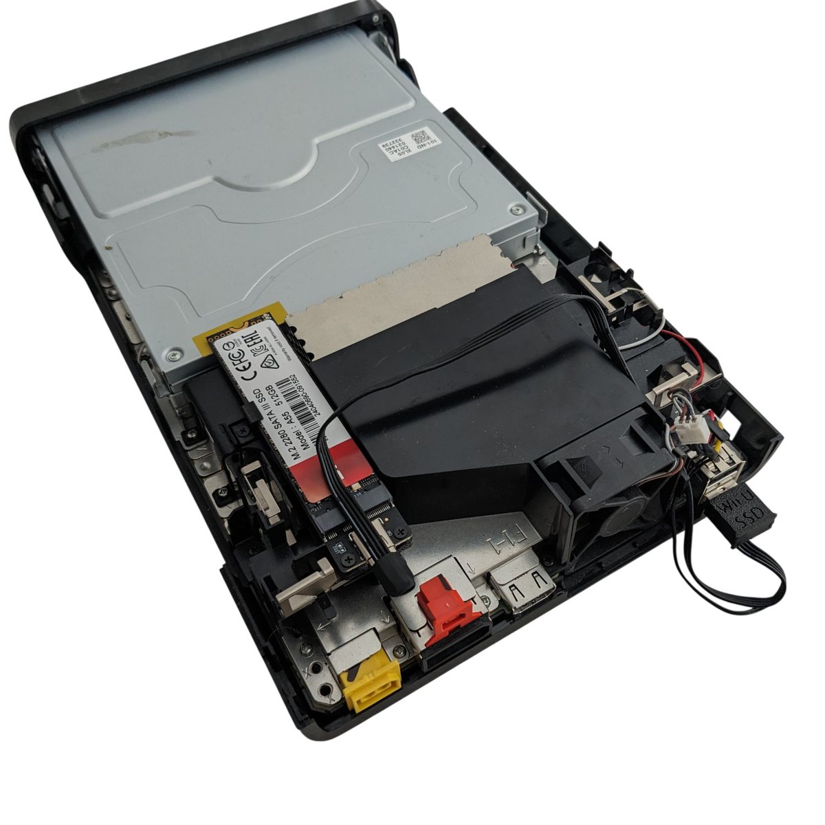 PeacefulOutcome's tweet photo. The m.22WiiU now supports NVMe drives as well as SATA.

https://t.co/MNboMXIjnH

For clarity, there is no improvement in speed or any other aspect going from SATA to NVMe on the Wii U.  Its just going to be easier to find m.2 NVMe drives in the future, so we wanted to expand the compatibility.

For those who have already purchased a kit, we will be offering the updated parts for the cost of shipping.  The updates include a new grill and wire harness.  You will also need to update the firmware on the interposer board.

Once again, thanks to @nintygametube for his  help on this.