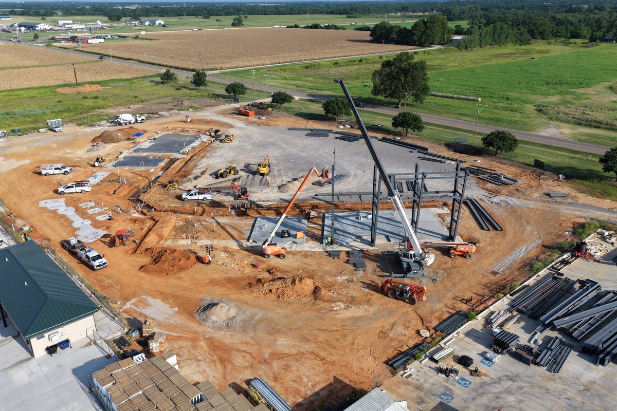 c_p_n's tweet photo. Construction continues on @FieldsFirelake new Championship Stadium, expected to open next spring. The stadium will seat 4,100 fans, making it one of the largest in the state, and is designed to meet Division I guidelines. https://t.co/wbQVUSmORX