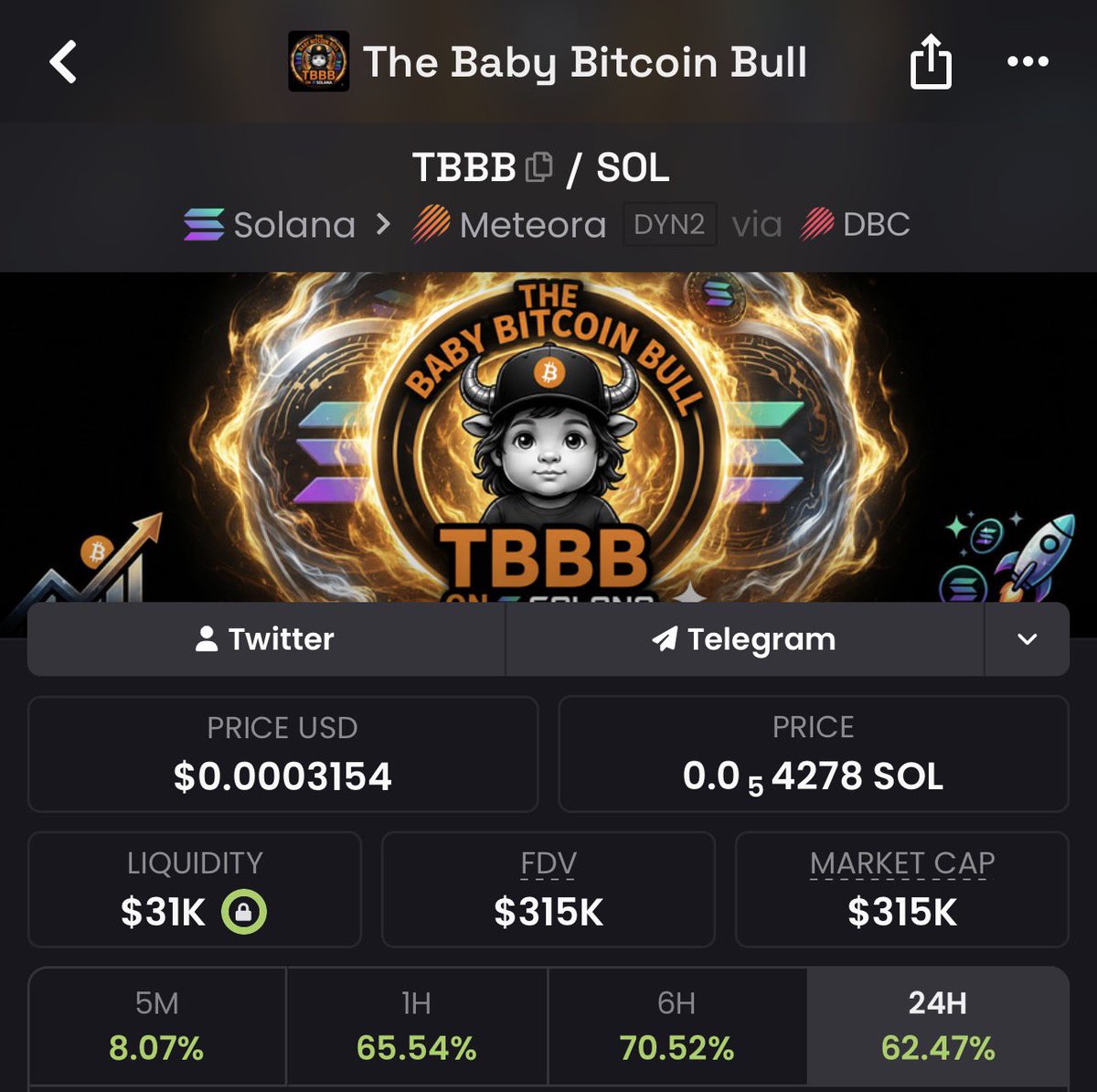StarSwago_'s tweet photo. $TBBB goes way higher🔥

mGZypHvkdFFhN6vLDFBRXxXKZ6McEwaSHf3t6GfBULL https://t.co/PqCTMgGcil