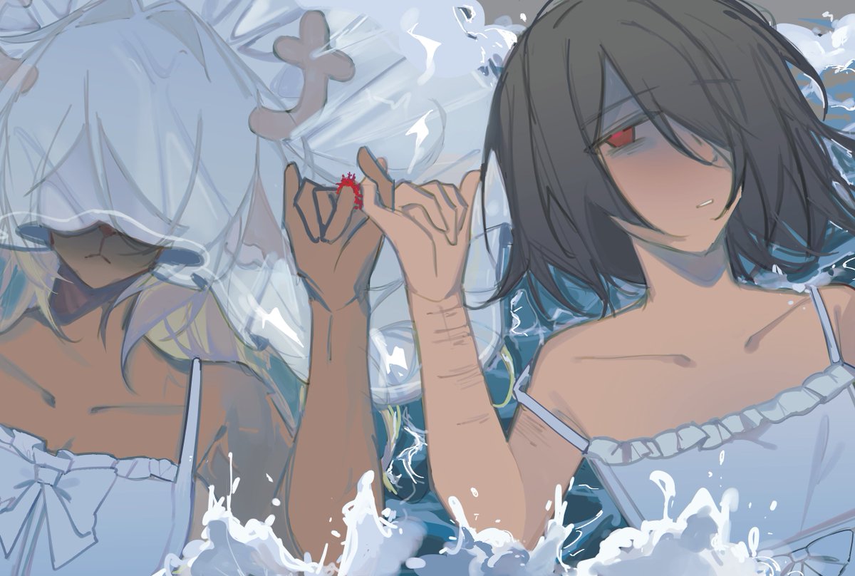 worldendunit's tweet photo. washed away #deltarune #kriselle https://t.co/kpBaBFKURi