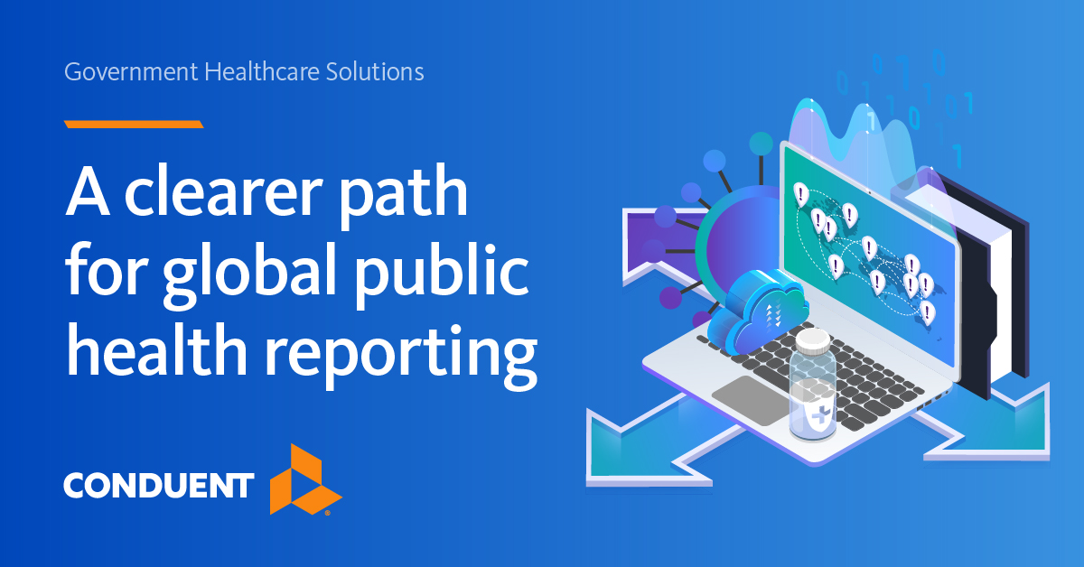 Conduent's tweet photo. A #publichealth report can cross several systems, jurisdictions and regulatory frameworks before it reaches the people who need it. But what happens when systems can't keep up? Learn how better reporting can turn data into action: https://t.co/Fkoq6myBuW https://t.co/hsBnGdW8zf