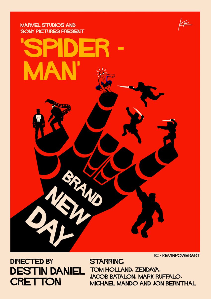 kevinpowr's tweet photo. Happy Spider-Man: Brand New Day release day, everyone.

ICYMI - Here's my tribute poster for the film. Let me know what you think.

Hyped to finally see what Tom Holland, Destin Daniel Cretton &amp; everyone involved cooked up!

#spiderman #brandnewday #spidermanbrandnewday https://t.co/tNUCcSw9aN