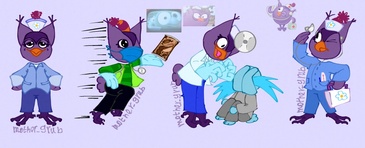 Mother_grub's tweet photo. Hello everyone! I made Olga in the image of four whole classes! Why 4? Because in the cartoon, owl is a pretty active woman in her own right and is the chief medical officer in Chamomile Valley.

#Kikoriki #Смешарики #animalhospital https://t.co/ju6UwzfTXQ