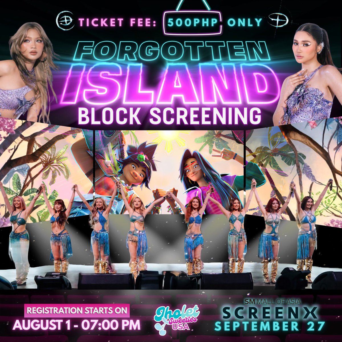 JHOLET_USA's tweet photo. Join us for the FORGOTTEN ISLAND Block Screening and let’s turn this into a core memory. 🌸

✨ Everyone is welcome, regardless of age! Bring your family, friends, and fellow Blooms as we come together to support BINI, our Nation’s Girl Group, and celebrate a film that proudly showcases our country to the world. 🇵🇭

🍫 While hosted by Jholet Sweeties USA, this event is open to everyone and is dedicated to celebrating and supporting all 8 members of BINI.

🎁 Got fan freebies? Feel free to hand them out and spread the love! (Just remember to be respectful and considerate of everyone. 🫶)

🍿 🍿 See you at the cinema!
🎟️ Let’s fill every seat, cheer our hearts out, and make this block screening one for the books. ♾️🤝

#BINI_AParallelWorld 
#BINIxForgottenIsland 
#BINI #ForgottenIsland @BINI_ph