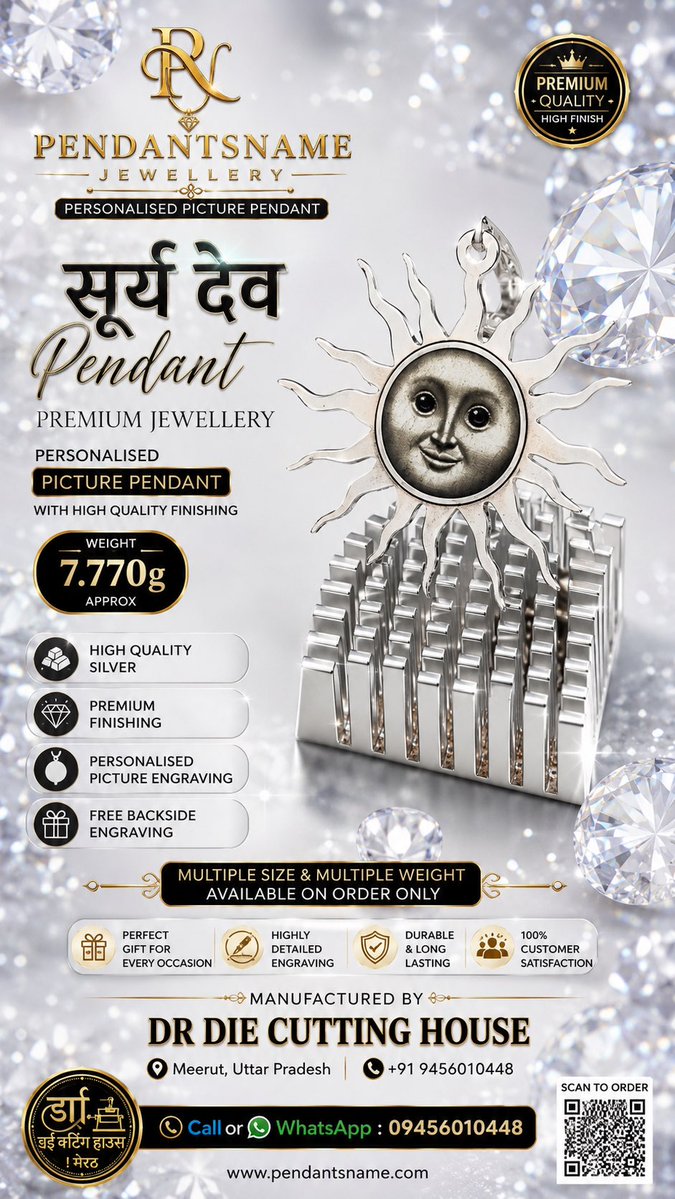 pendantsname's tweet photo. सूर्य देव Pendant 
https://t.co/XsJ5IxeYWF
PERSONALISED JEWELLERY 
PICTURE PENDANT &amp; NAME PENDANT
(Call or WhatsApp : 09456010448
•Follow Us On Instagram
https://t.co/oDPnO5BICx
•Mail Us
Pendantsname@gmail.com

#suryadev #pendantsname #god #hindu #sun https://t.co/B75aGbIjH4