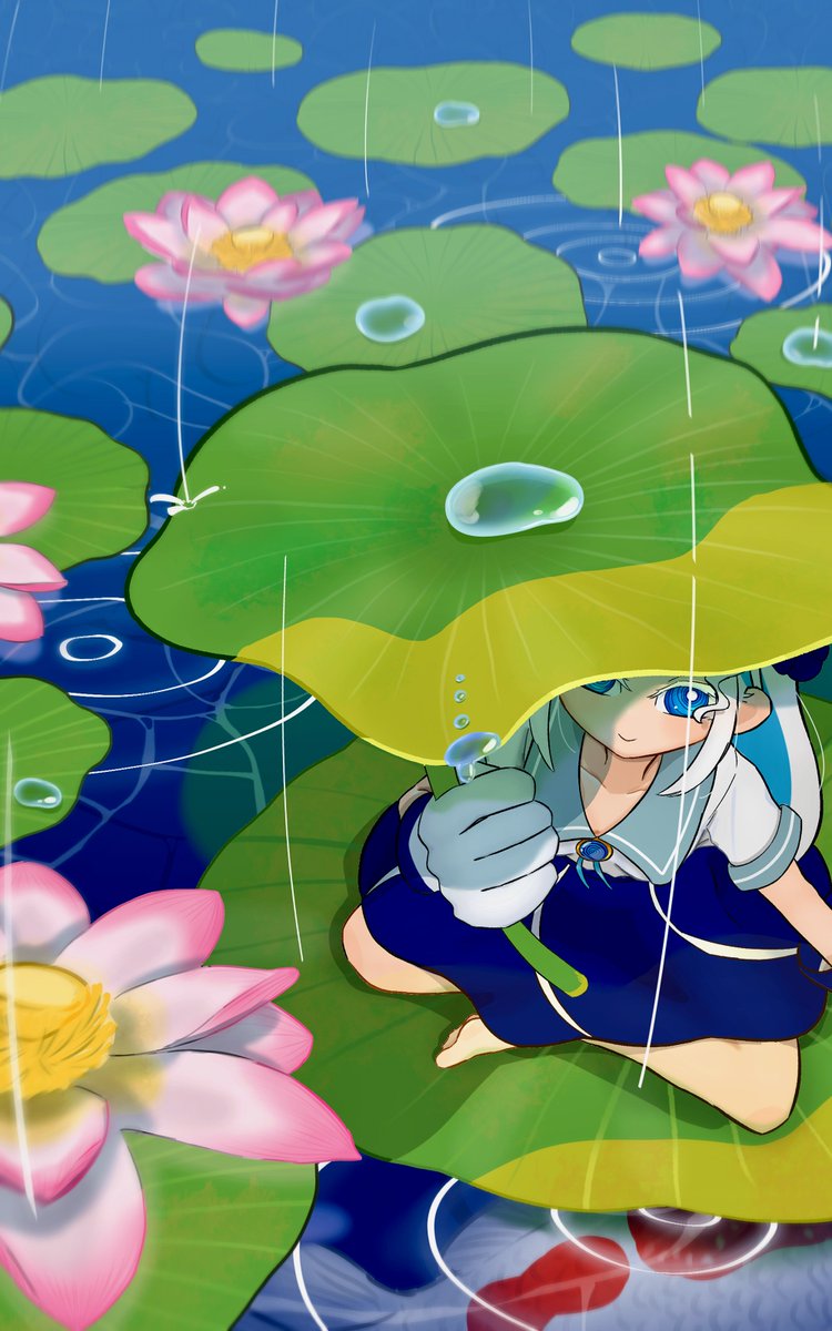 nomark_1210's tweet photo. 梅雨時の完成をめざしてたけど、、蓮の花の時期に完成したのでヨシとしましょう！
 #はね絵図 https://t.co/lgb6Rk4a1m