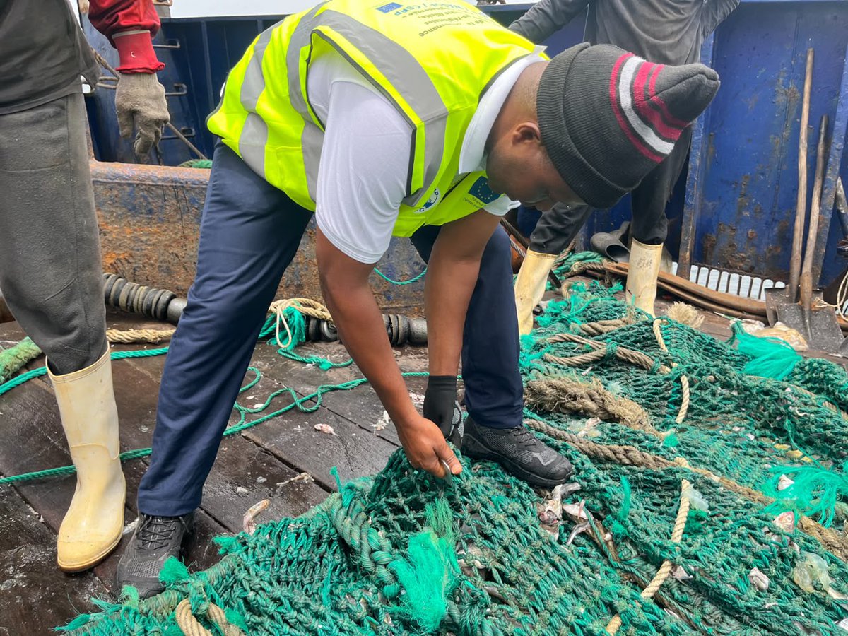 EFCA_EU's tweet photo. From Guinea-Bissau to Guinea and Sierra Leone, regional cooperation was in action. 🌊
Under the #WASOP project, we supported the #SOOSALÉ operation, led by @CSRP2016 , combining #FisheriesControl activities with training for inspectors, magistrates and FMC operators.
#FightIUU https://t.co/Fx2FaUonIX