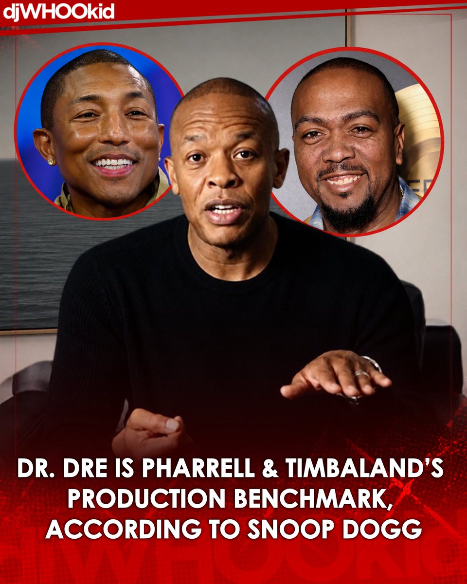 DJWhooKid's tweet photo. “DO YOU THINK DRE WILL LIKE THIS?” 🐐🔥👀

Snoop Dogg stopped by Drink Champs and revealed how Dre’s legacy always follows him. 

Snoop told N.O.R.E and DJ EFN that when he decided to work with Pharrell and Timbaland, they’d still ask him about Dre: 

“They were like ‘you think Dre is gonna like this?’ and I was like ‘who gives a f*ck about what Dre thinks I wanna work with you’ but that’s how great Dre is, he’s the benchmark for everyone”