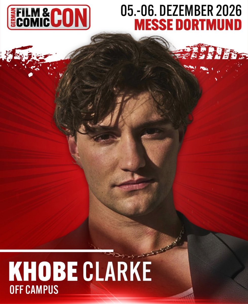 offcampuspt's tweet photo. Khobe Clarke também está confirmado para a Comic Con da Alemanha 🤍 https://t.co/rF3U4RqWtZ