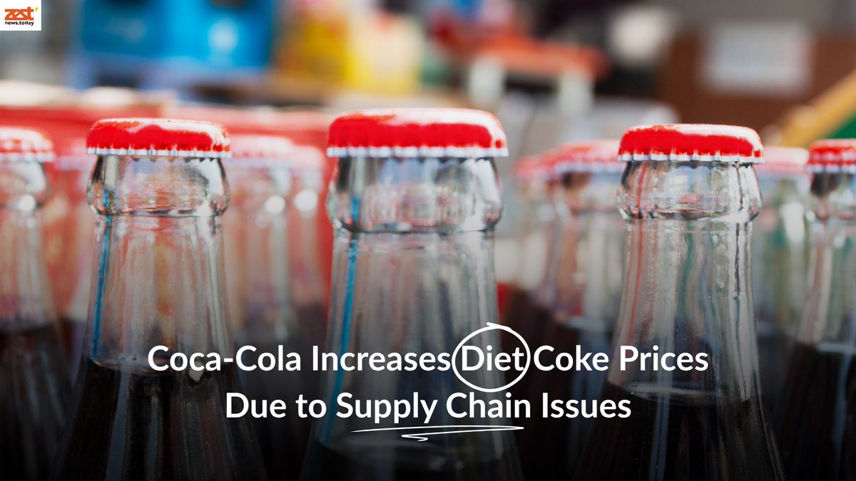ZestNewsToday's tweet photo. @CocaCola Diet Coke prices in India have risen by more than 10% as supply chain disruptions linked to the conflict in West Asia. 🥤📈

Read the full story here 🔗

https://t.co/U94KS3pX0f

#CocaCola #DietCoke #BeverageIndustry #India #SupplyChain #SoftDrinks https://t.co/G5ZHBT7w14