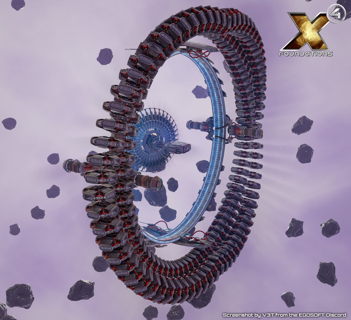 EGOSOFT's tweet photo. While we’re choosing the winners of the #X4Foundations Station Design Contest #5, we want to highlight the craftsmanship of Discord user V3T, who creates these awesome patterns using station modules. 👀
🔗 Join our Discord: https://t.co/PZK0JD38Vc
#Gaming #SpaceSim #Space https://t.co/DaSB8izmA6