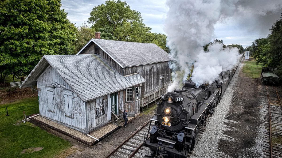 FortWayneRails's tweet photo. A lot can transform in four years. 🏗️ ➡️ Scroll for the changes on our railroad campus in Pleasant Lake, Indiana. https://t.co/6j9X2IDpxt