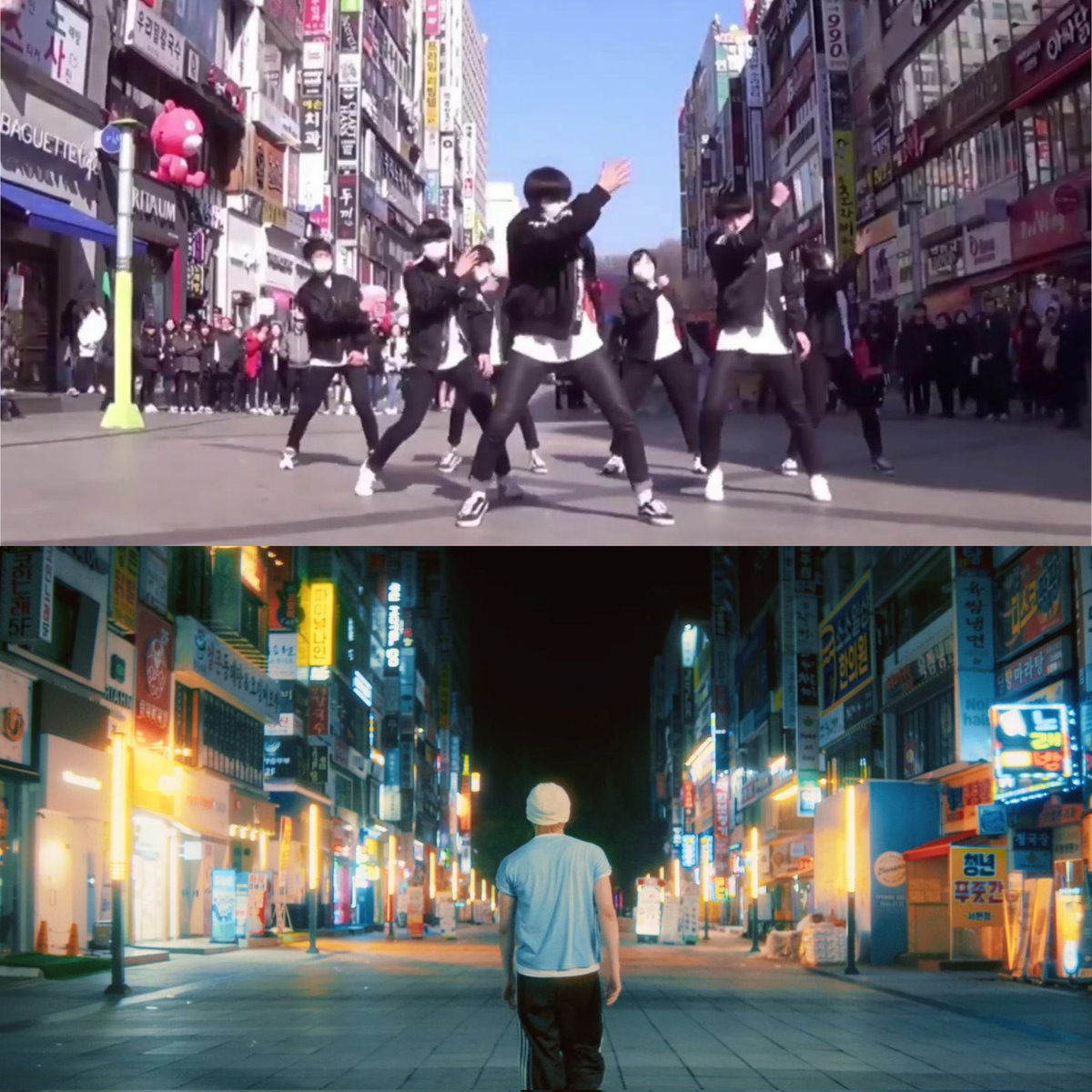 jellyyjn's tweet photo. yeonjun coming back to film his solo performance video in the same exact spot, what a full circle moment 🥹 https://t.co/AlFkif36zB