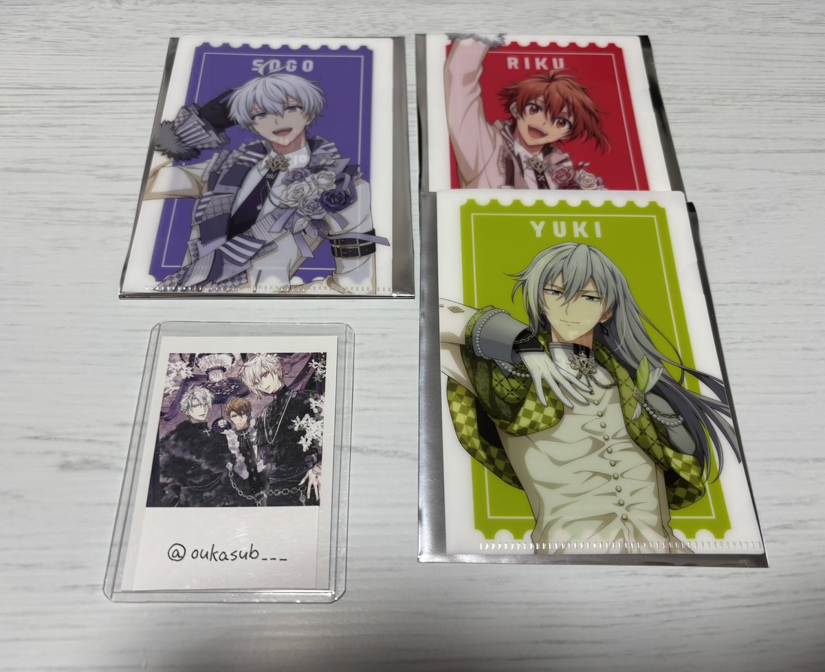 oukasub___'s tweet photo. 【交換】アイドリッシュセブン アイナナ VISIBLIVE TOUR "4WARD JOURNEY" 4J 特典 ミニクリアファイル

譲：壮五　陸　千

求：天2　楽1　(天1最優先)

・8月29日、30日大阪現地手渡し
・札幌手渡し
・郵送
のいずれか

検索からでもお気軽にお声掛けください。 https://t.co/iXwH9f5tem