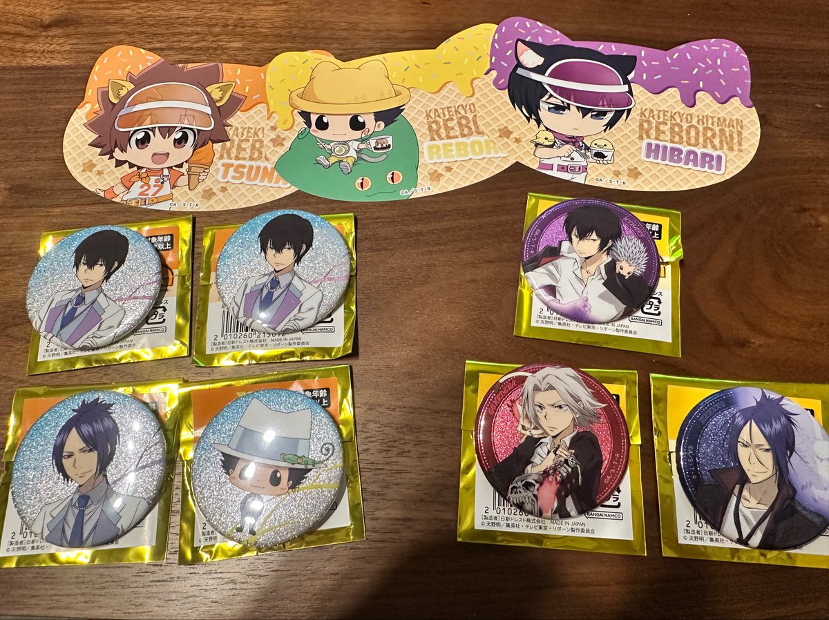 1koro_'s tweet photo. 交換　ナンジャタウン　リボーン
缶バッジ、特典

譲）缶バッジ等身　リボーン、骸、雲雀
缶バッジ未来　雲雀、獄寺、骸
特典　ツナ、リボーン、雲雀

求）同種山本

複数交換優先
郵送希望です。 https://t.co/21Dwlwjs1P