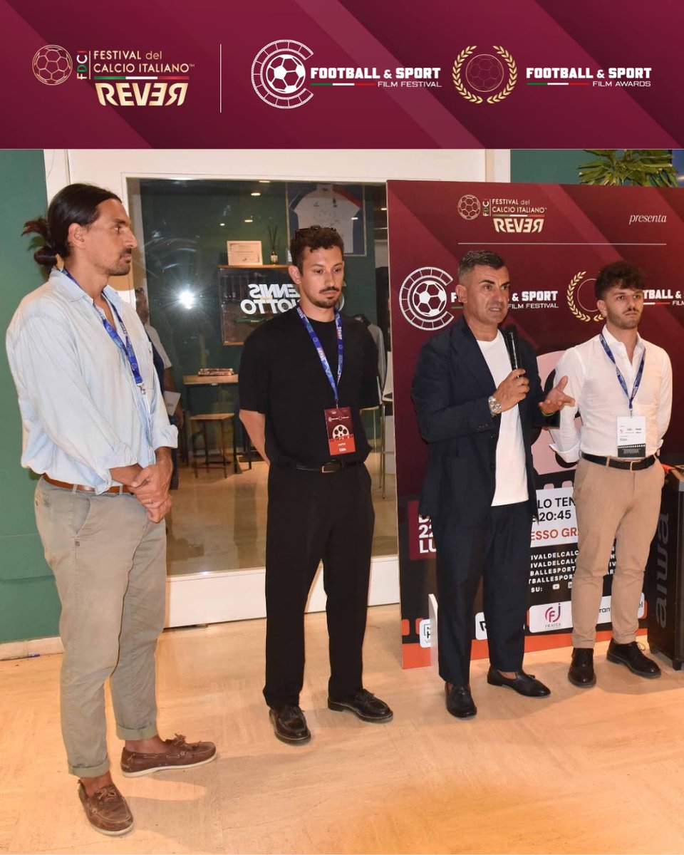 FestivalCalcio's tweet photo. Il Festival del Calcio Italiano presenta il terzo evento dell’anno: Football &amp; Sport Film Festival e Football &amp; Sport Film Awards.

🎬 Il 23 luglio è proseguita la rassegna con la proiezione del docu-film "LEONI", della casa di produzione Kahuna Film.

#FestivalDelCalcioItaliano https://t.co/cE2YJl1TlL