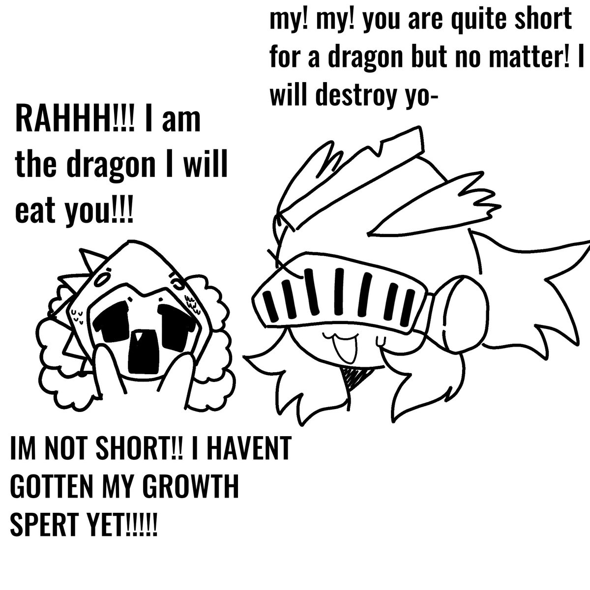 Squigglem_2nd's tweet photo. "Uneven matchups"
(A little comic I made like a while ago)
#VOIDTOWN #VoidtownOC https://t.co/VT8wxrL4DF