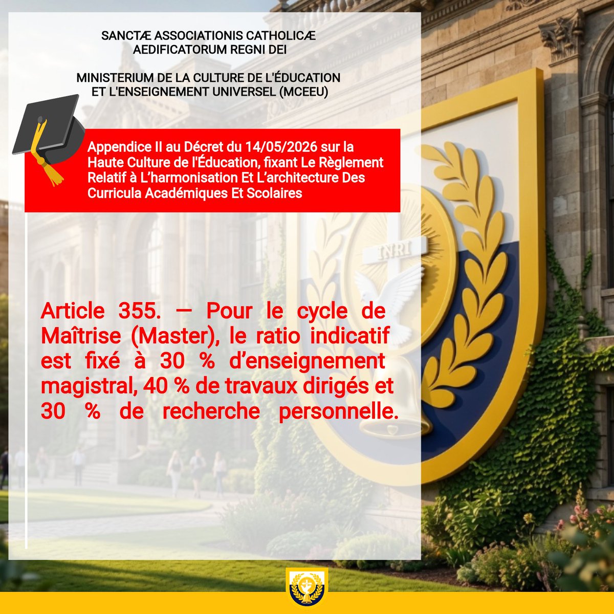 mceeu_acbrd's tweet photo. Le Pandectae Altae Culturae Educationis et Magisterii Universalis. Lecture et lien de téléchargement ➡️ https://t.co/IpXOo3KiDT https://t.co/NijU8z4yUX