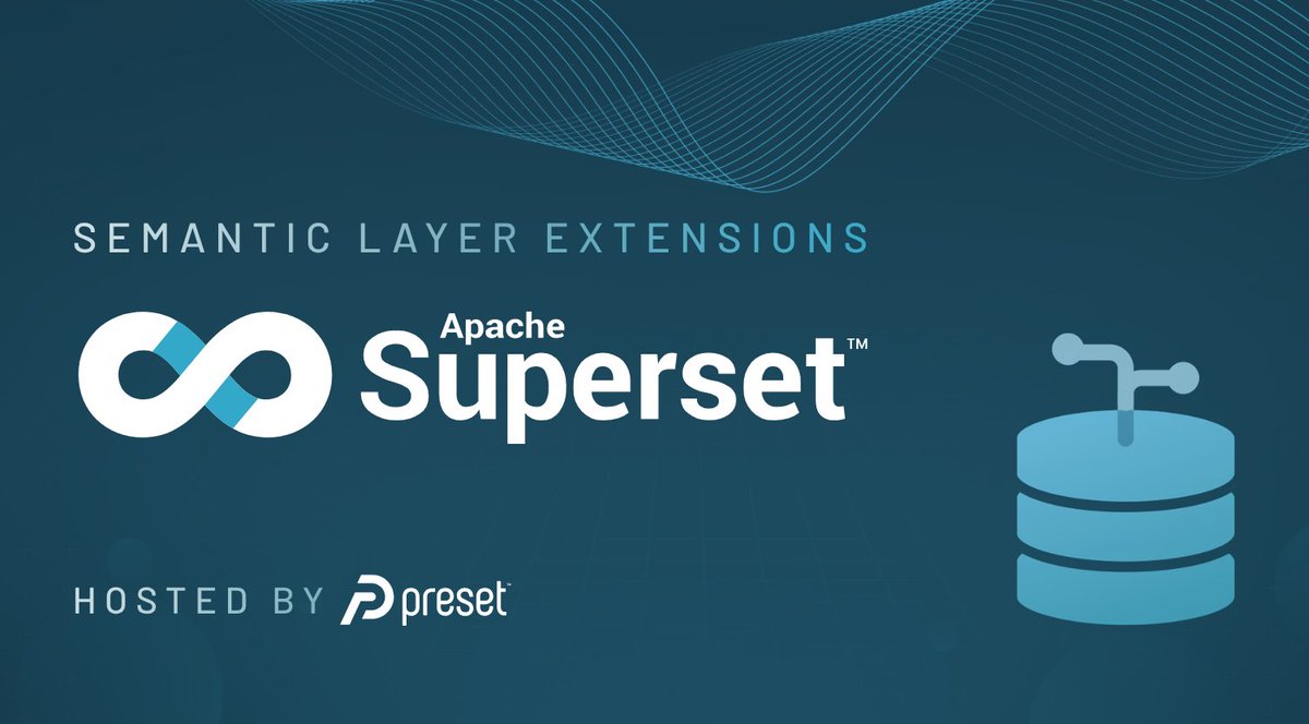 preset_data's tweet photo. This morning @ 9am pacific: semantic layers in @apachesuperset™

 Pull up a chair! https://t.co/Dn88sm4iSe https://t.co/8PL9BdIiAe