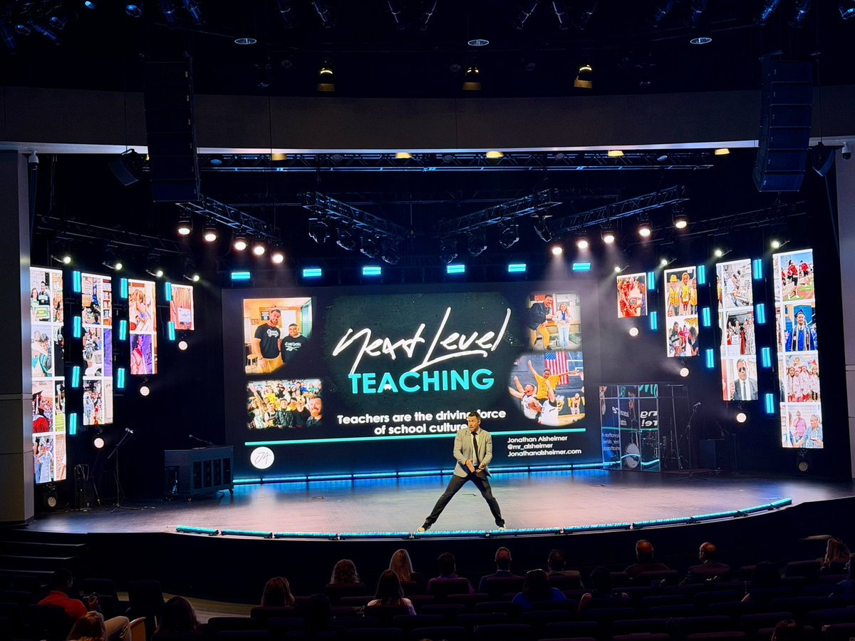 EcisdTalented's tweet photo. The energy is high, the stage is set, and we’re excited to welcome Jonathan Alsheimer to New Teacher Orientation!
Let’s take teaching to the next level.
#ECISDNewTeacher26 #TeamECISD #ECISDProud #NextLevelTeaching https://t.co/wYr48UWmpI