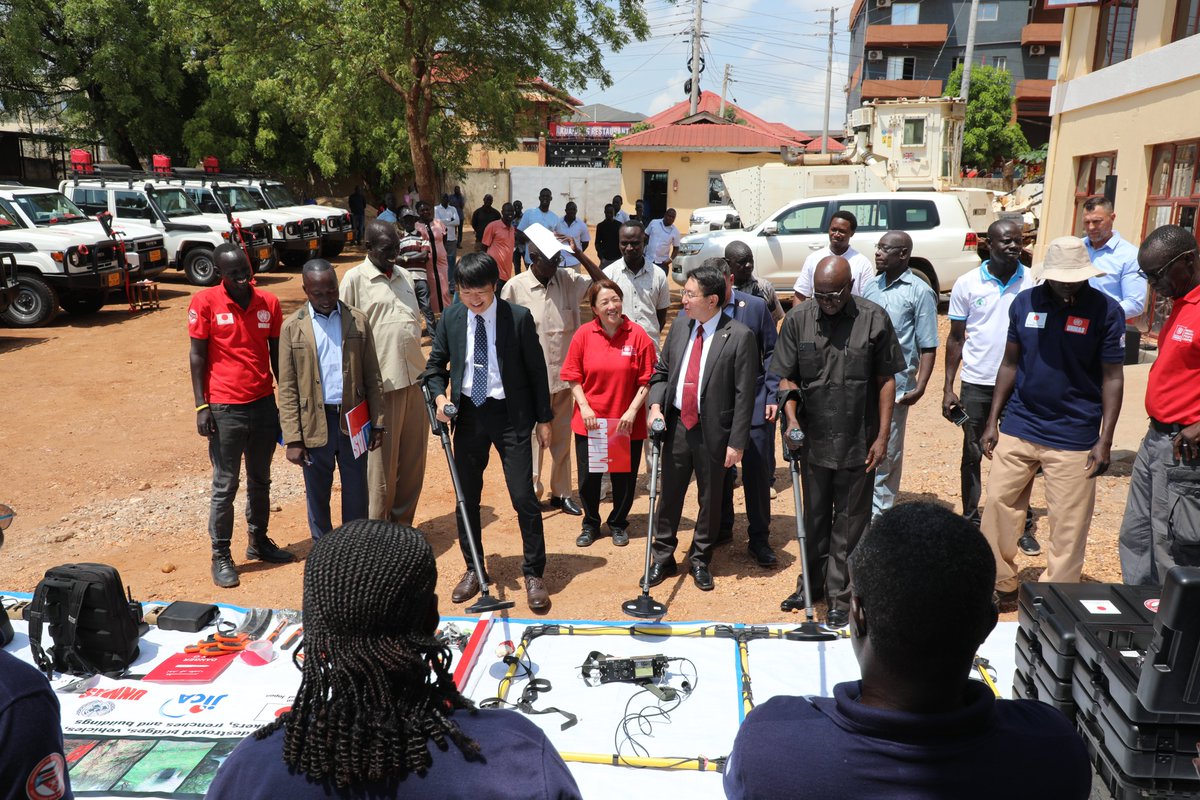 UNMAS's tweet photo. #UNMAS #SouthSudan, and the National Mine Action Authority marked the handover of vehicles, motorcycles and operational equipment funded by the Government of Japan through @jica_direct_en, strengthening national #mineaction capacity.
More: https://t.co/xT9F5AsuCl https://t.co/0ZUySi8T5N