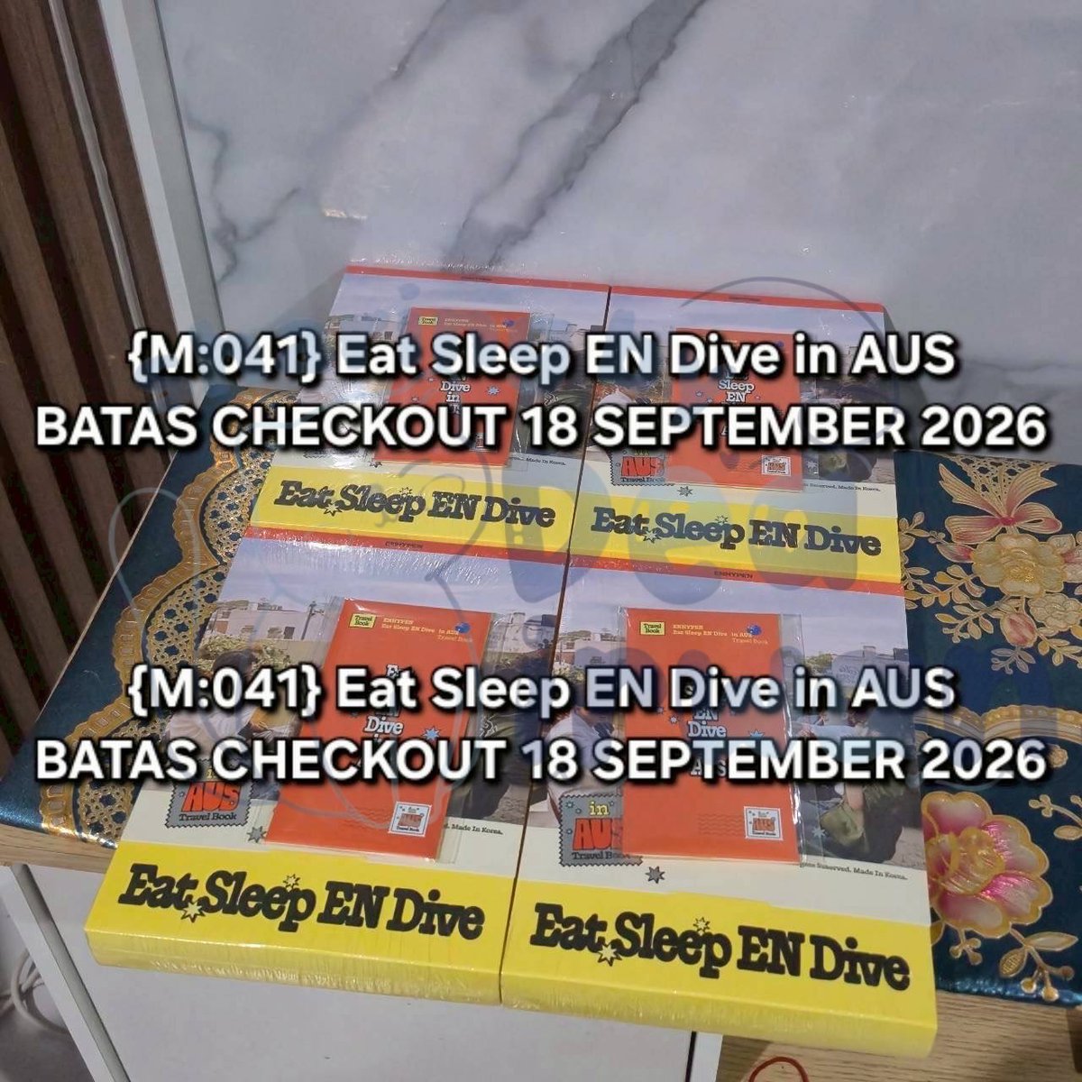 sharingbydea2's tweet photo. [18/07/26] 
— MINISO X ENHYPEN Chamber 5 
— Eat Sleep EN Dive in AUS

#ArrivedMinpack_sharingbydea https://t.co/zWQPFE4aYS
