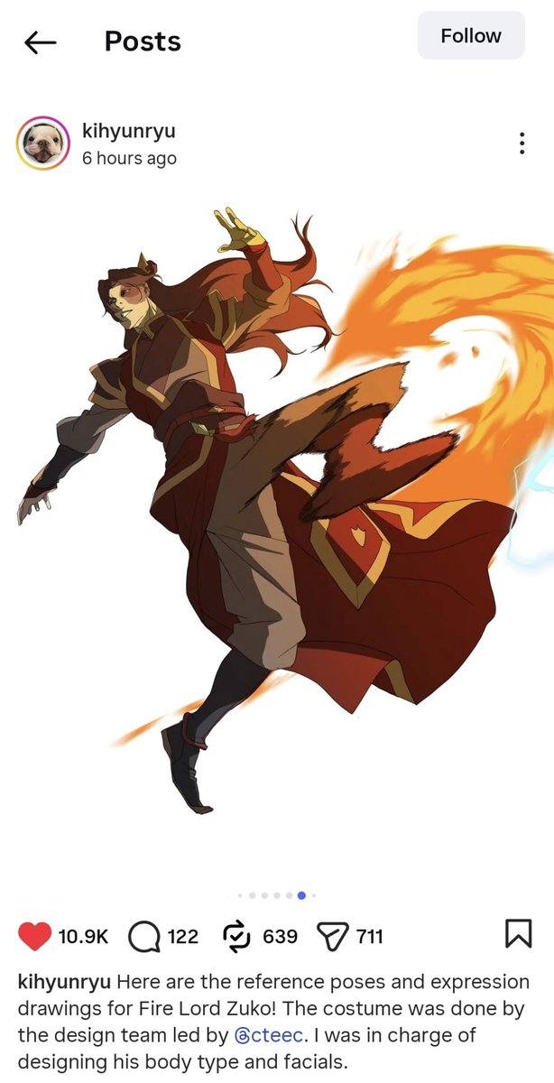 kimisdomain's tweet photo. Zuko's reference poses done by head animator Kihyunryu and costume design by design team lead IG @ cteec

#zuko #AvatarAangTheLastAirbender #atla https://t.co/ZnIe4tMFcE