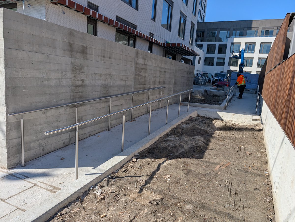 KevinLiphard's tweet photo. @UrbanArtMetal  A small 316 Stainless railing project. Design and fabricated inhouse, installed by the team here at UAMW #stainlessrailing #customfabrication #canadianmade https://t.co/k8QTGVgR2g