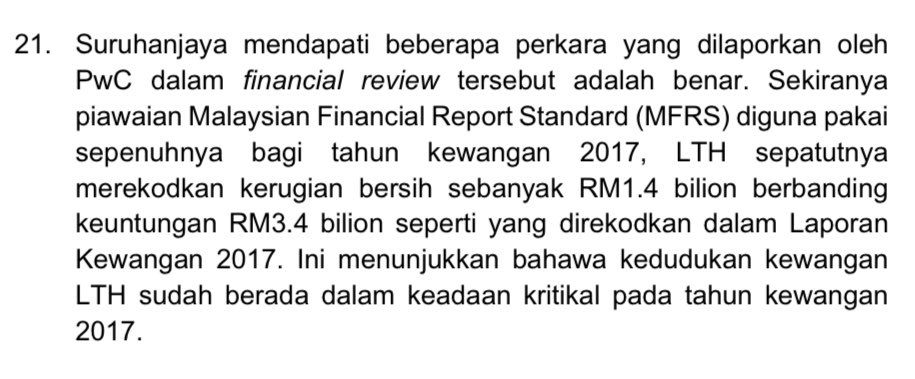 SyedAkramin's tweet photo. Macammana ni? Rugi RM1.4 bilion tapi report tulis untung RM3.4 bilion? Pak haji dalam TH tak takut menipu ke? https://t.co/d9N1fPB7rv