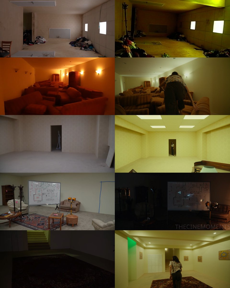 TheCineMoments's tweet photo. some more set images vs final frames from Backrooms (2026) https://t.co/Pnsvv8wyWV