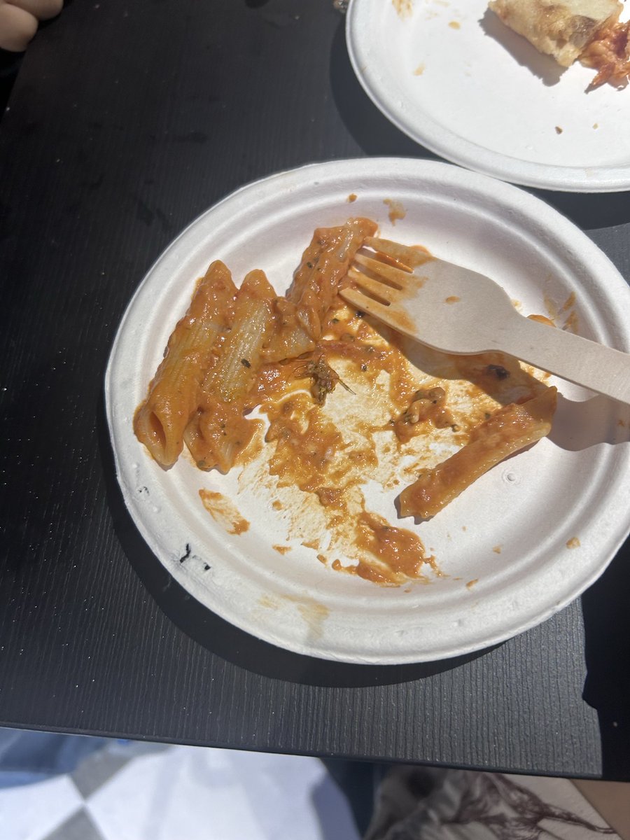Shrimichoudhary's tweet photo. A cockroach was found in the pasta served to us after our kids had already eaten it. This is completely unacceptable @pokiddojunior, (#LowerParel) this is a serious food safety and hygiene lapse. They are literally playing with kids’ health. This is one of Mumbai’s popular kids’ play zones, yet the entire seating area was littered with dead cockroaches. Attaching pictures & videos! Requesting @mybmc and @Tukaram_IndIAS  @FDA_Maharashtra to investigate immediately and take strict action before another child is put at risk. @Heeraal