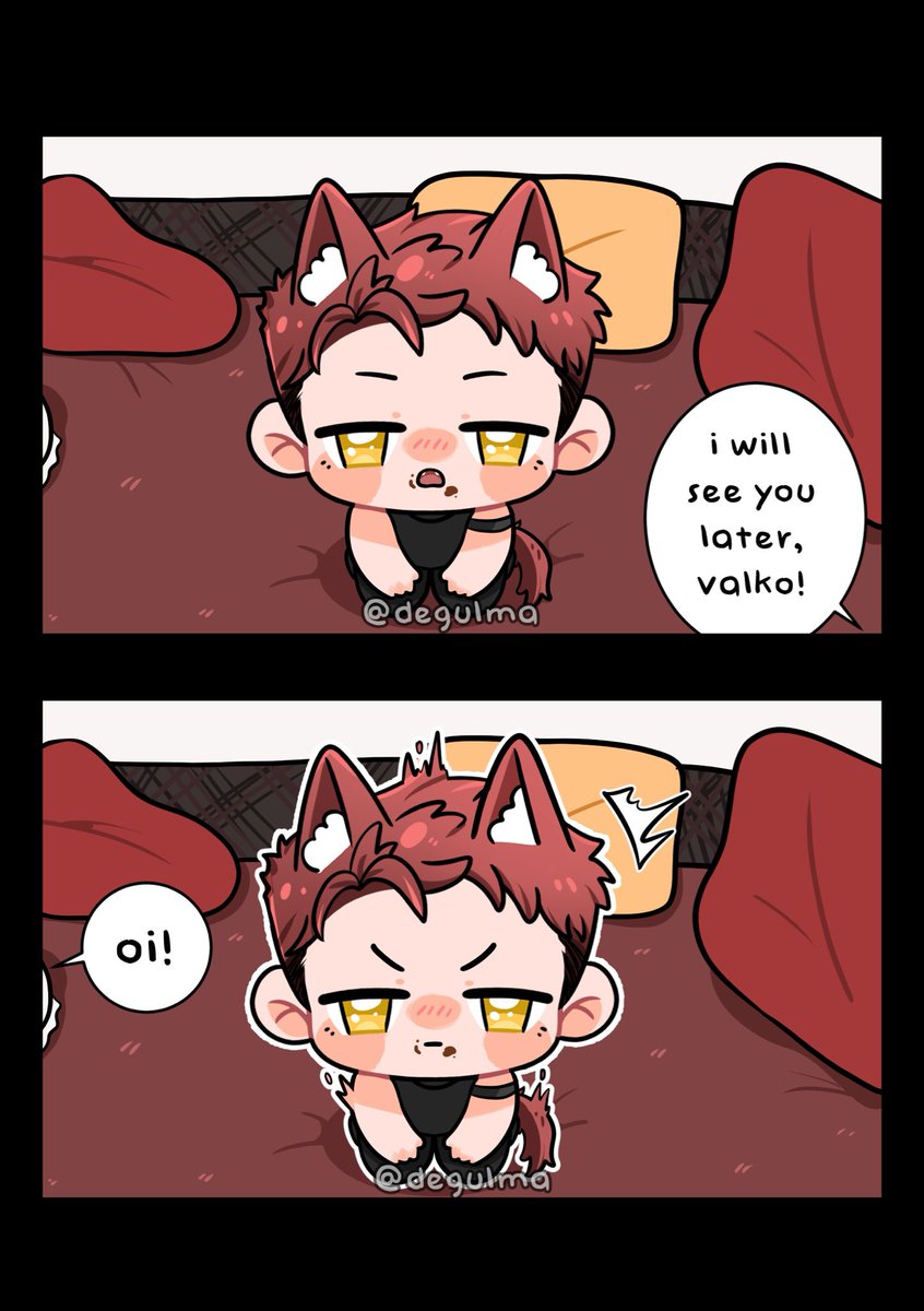 Degulma's tweet photo. (1/2)
So … who shouted ? 👀

this is the continuation from before (о´∀`о) enjoy 🐾🤍
#bringvalkoback #valko #sylus #lukekieran #loveandeepspace https://t.co/pUeARZRng6