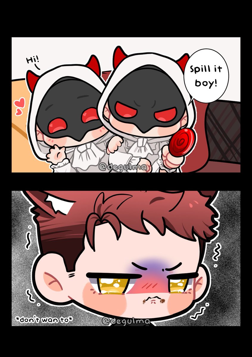 Degulma's tweet photo. (1/2)
So … who shouted ? 👀

this is the continuation from before (о´∀`о) enjoy 🐾🤍
#bringvalkoback #valko #sylus #lukekieran #loveandeepspace https://t.co/pUeARZRng6