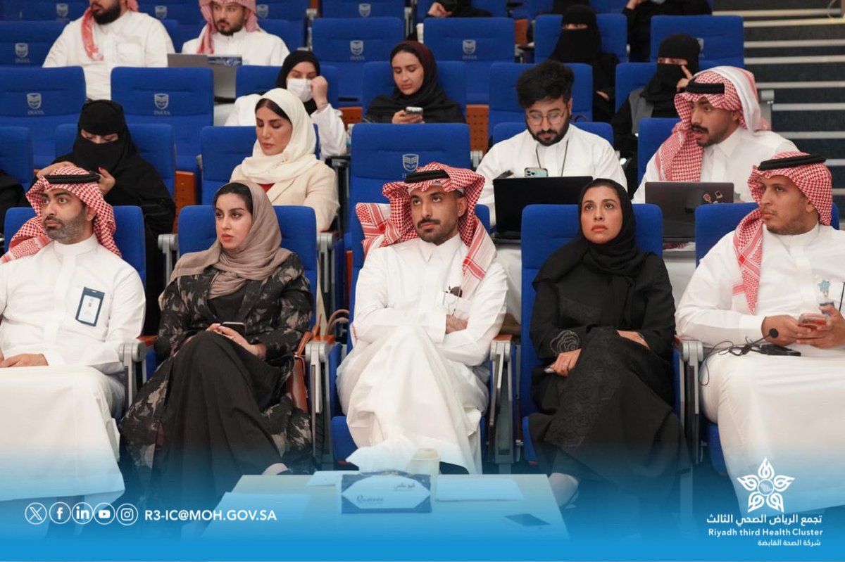 Cluster3Riyadh's tweet photo. 📸| عقد #تجمع_الرياض_الصحي_الثالث اجتماع مراجعة أداء النطاقات للربع الثاني من عام 2026م، بحضور سعادة الرئيس التنفيذي وقيادات التجمع وممثلي إدارة الاستراتيجية والتحول بـ #شركة_الصحة_القابضة؛ لاستعراض المؤشرات وفرص التطوير، دعمًا لجودة الخدمات الصحية ومستهدفات #رؤية_السعودية2030 🇸🇦 https://t.co/LuyMJeuJp5